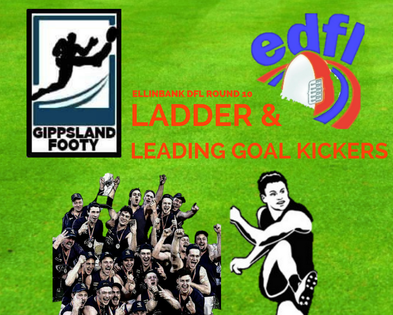 Ellinbank DFL ladder and leading goal kickers after Round 10