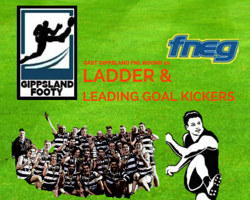 East Gippsland FNL ladder and leading goal kickers after Round 10