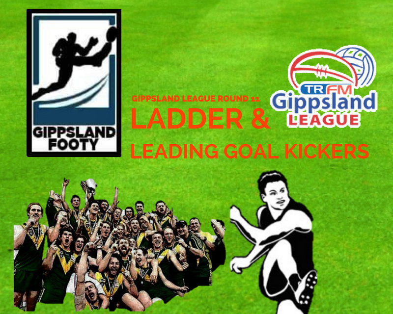 Gippsland League ladder and leading goal kickers after Round 11