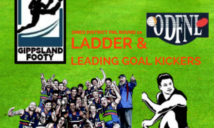 Omeo District FNL ladder and leading goal kickers after Round 10