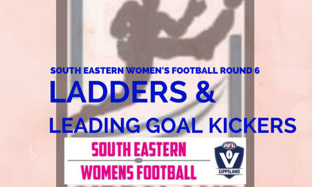 South Eastern Women’s Football ladder and leading goal kickers after Round 6