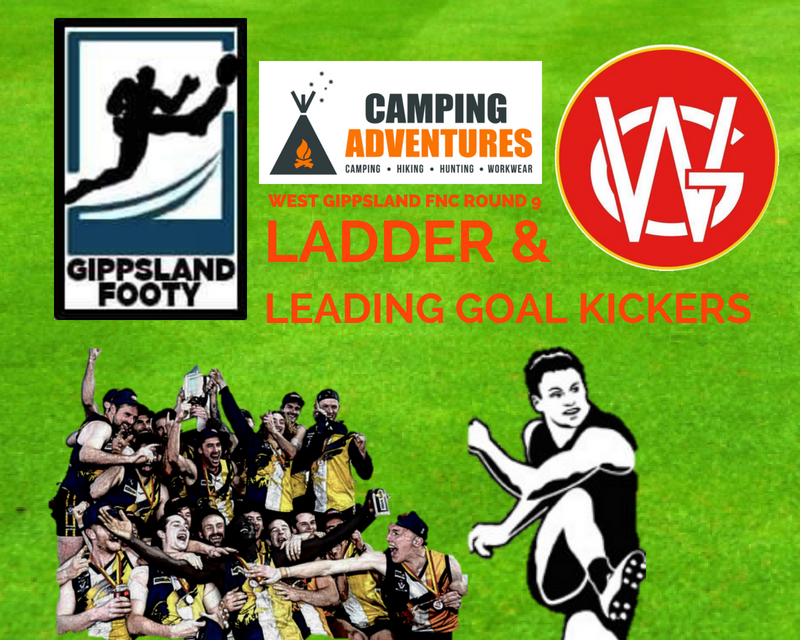 West Gippsland FNC ladder and leading goal kickers after Round 9