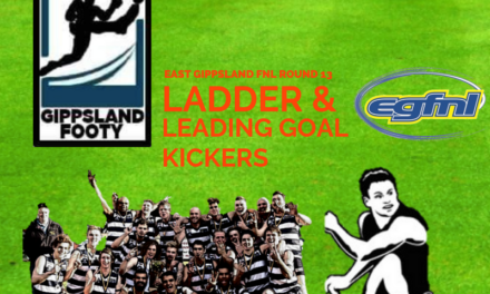 East Gippsland FNL ladder and leading goal kickers after Round 13