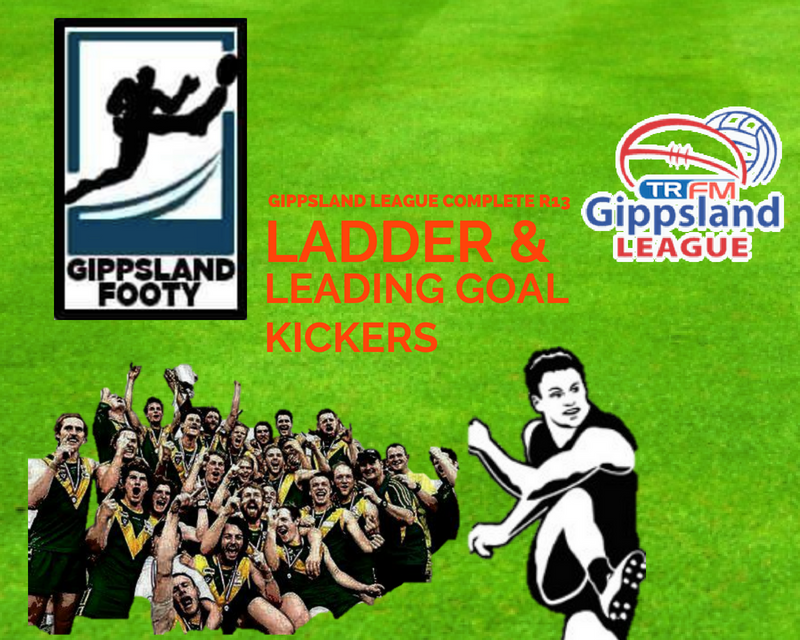 Gippsland League ladder and leading goal kickers after completed Round 13