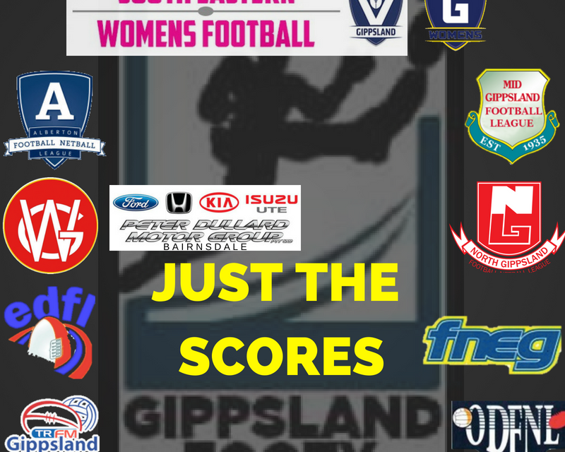 Just the scores – Saturday August 4th
