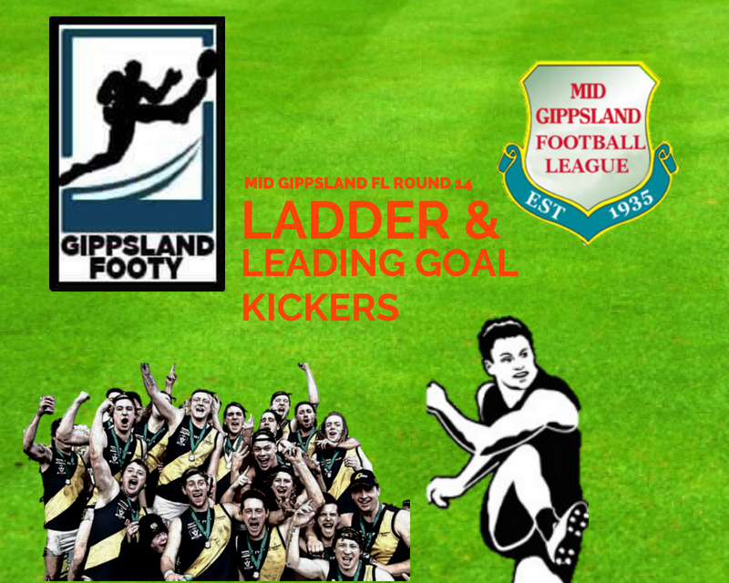 Mid Gippsland FL ladder and leading goal kickers after Round 14