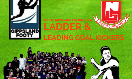 North Gippsland FNL ladder and leading goal kickers after Round 13
