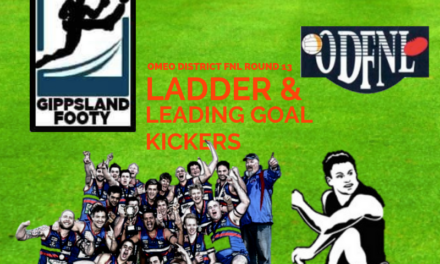 Omeo District FNL ladder and leading goal kickers after Round 13