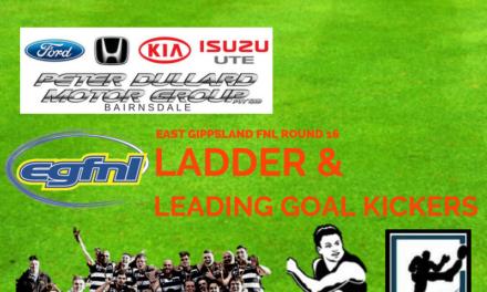 East Gippsland FNL ladder and leading goal kickers after Round 16