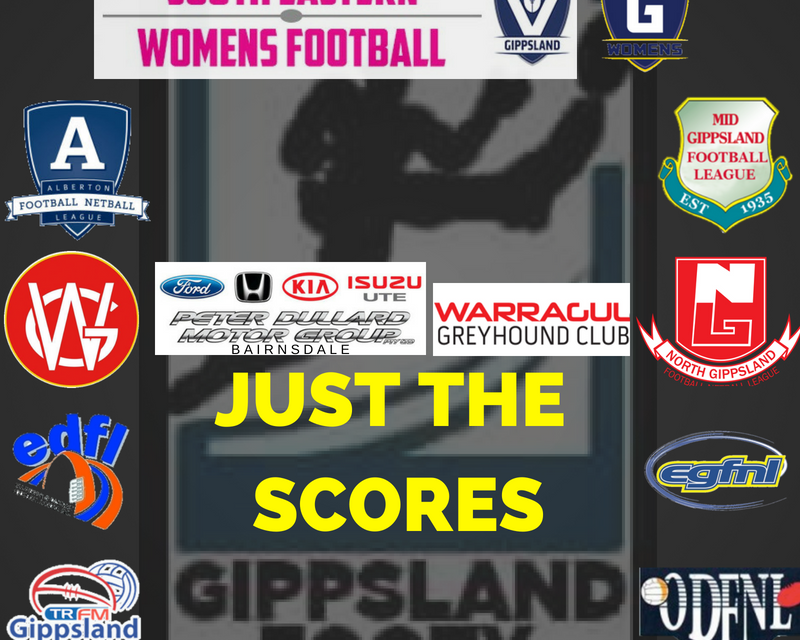 Just the scores Saturday August 25th