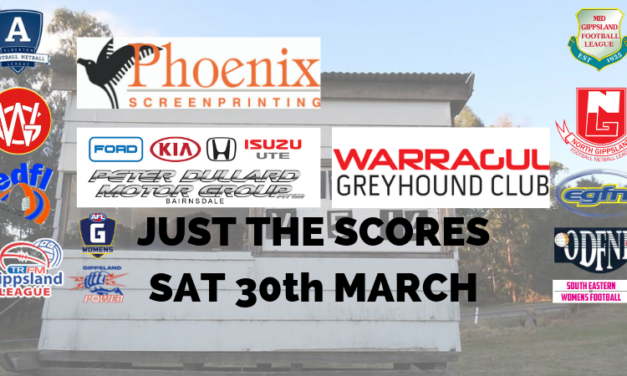 Just the scores 30th March 2019