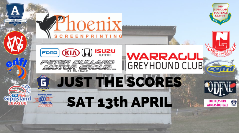 Just the scores Saturday April 13th