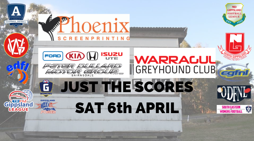 Just the scores Saturday April 6th