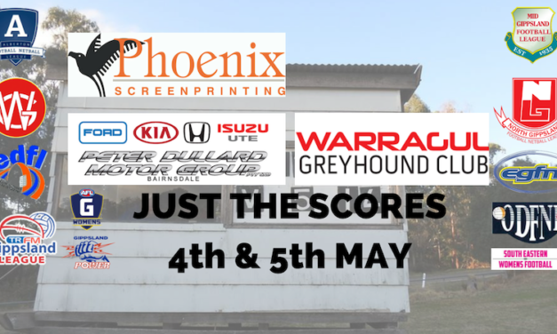 Just the scores 4th & 5th May 2019