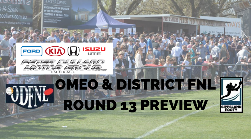 Omeo & District FNL Round 13 preview