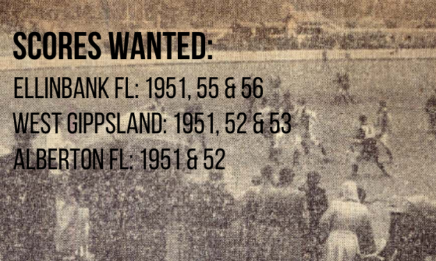 Wanted: Gippsland Football scores from the 1950’s