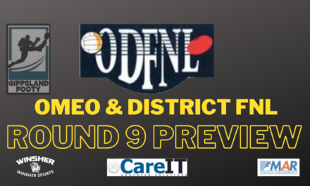 Omeo & District FNL Round 9 preview