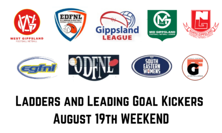 Ladders and Leading Goal Kickers August 19th weekend 2023